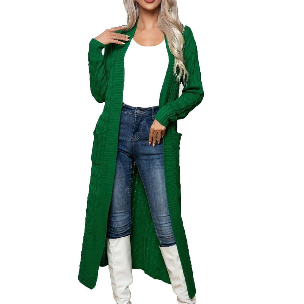 Женский повседневный модный удобный кардиган с длинным рукавом, уличный тренд, вязаный свитер