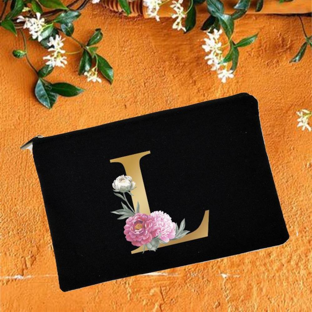 Косметички для подружки невесты с цветочным принтом алфавита, косметичка для свадебной вечеринки, косметичка, необходимые женские сумки-тоут, свадебные подарки