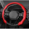 НОВЫЙ ультратонкий нескользящий противоскользящий чехол на руль автомобиля из углеродного волокна с мехом, аксессуары для украшения интерьера автомобиля 38 см