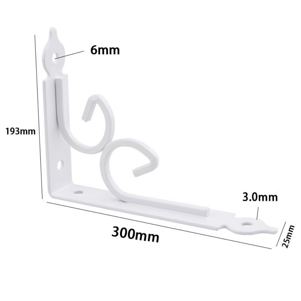 Thickened Metal Shelf Bracket Black White Triangle Bracket Support Shelf Corner Brace  Universal
