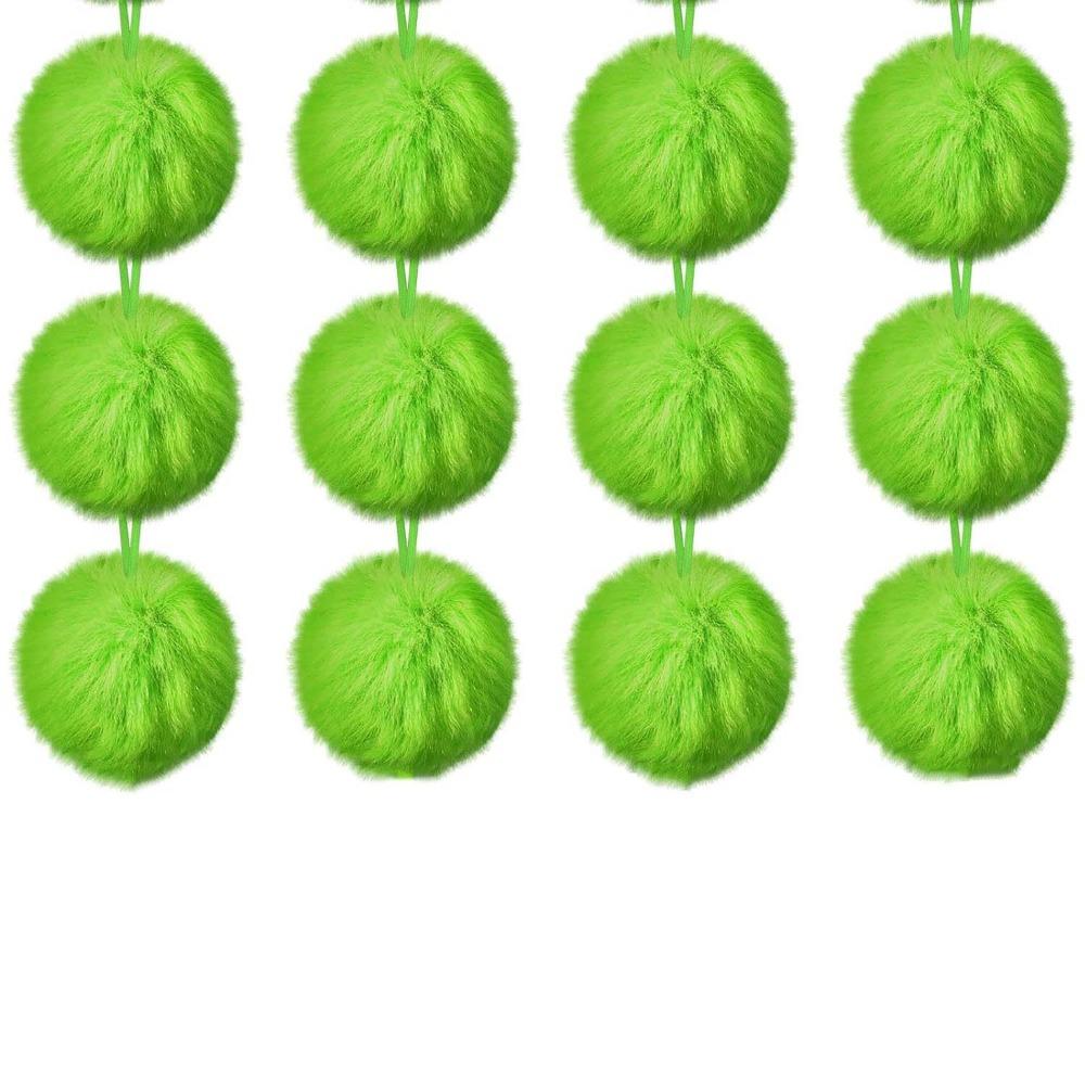 12 шт. Лаймово-зеленый пушистый рождественский шар плюшевые рождественские подвесные украшения камин