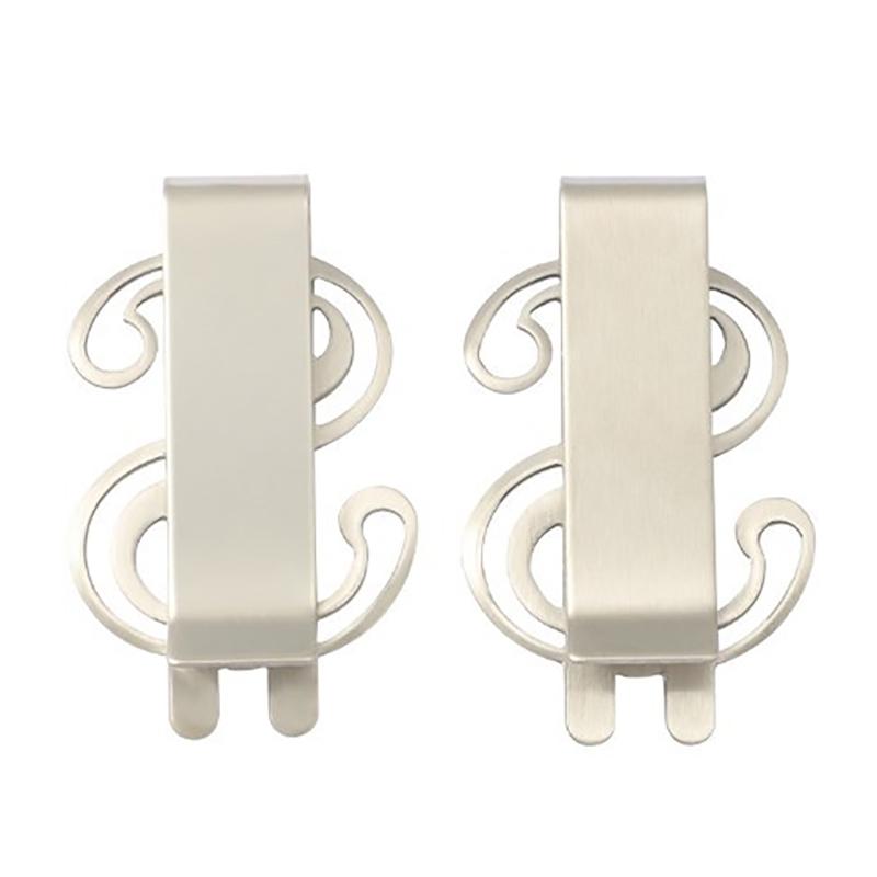 Тонкий зажим для денег из нержавеющей стали, зажим для купюр, держатель для купюр в виде доллара, монеты, банкноты