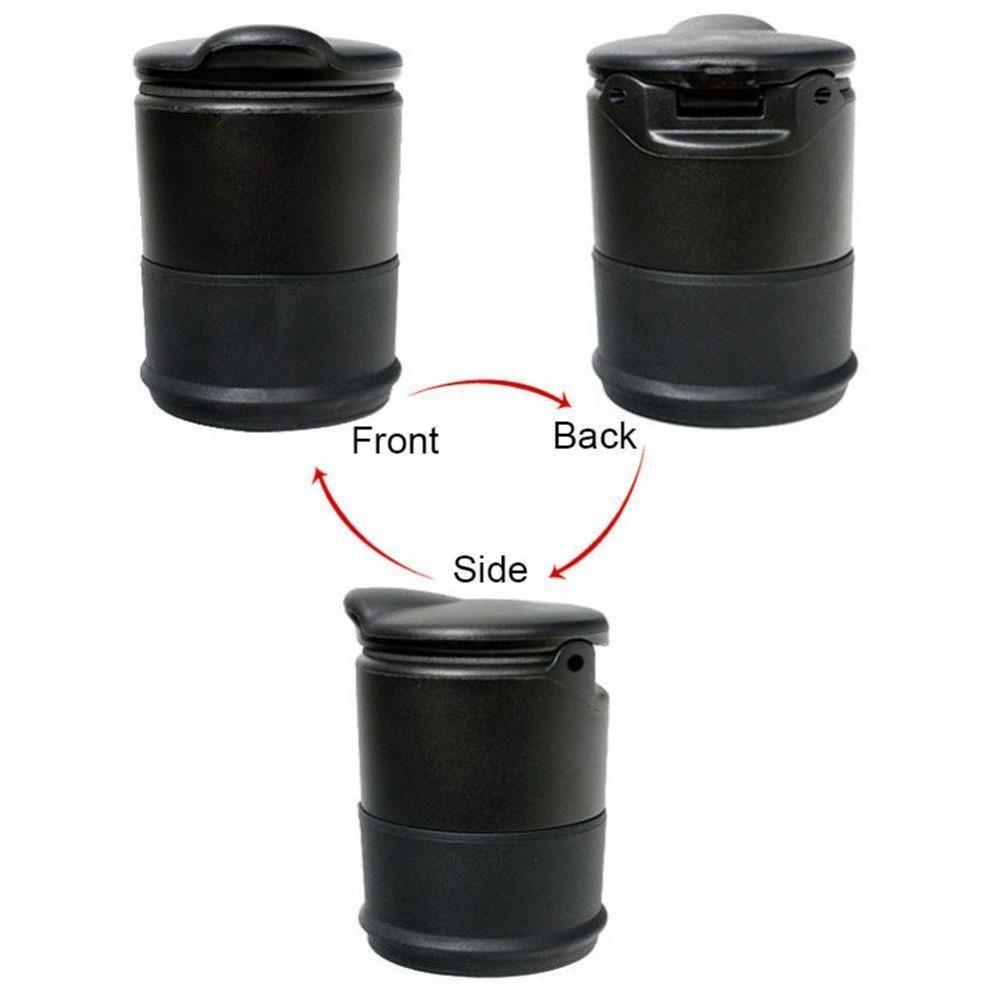 Cylindrical Shape Car Storage Bucket with Lid Mini Storage Box New Car Trash Can Automobile