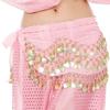 Belly Dance Hip Skirt Scarf Wrap Belt Chiffon Hipscarf with Gold Coins