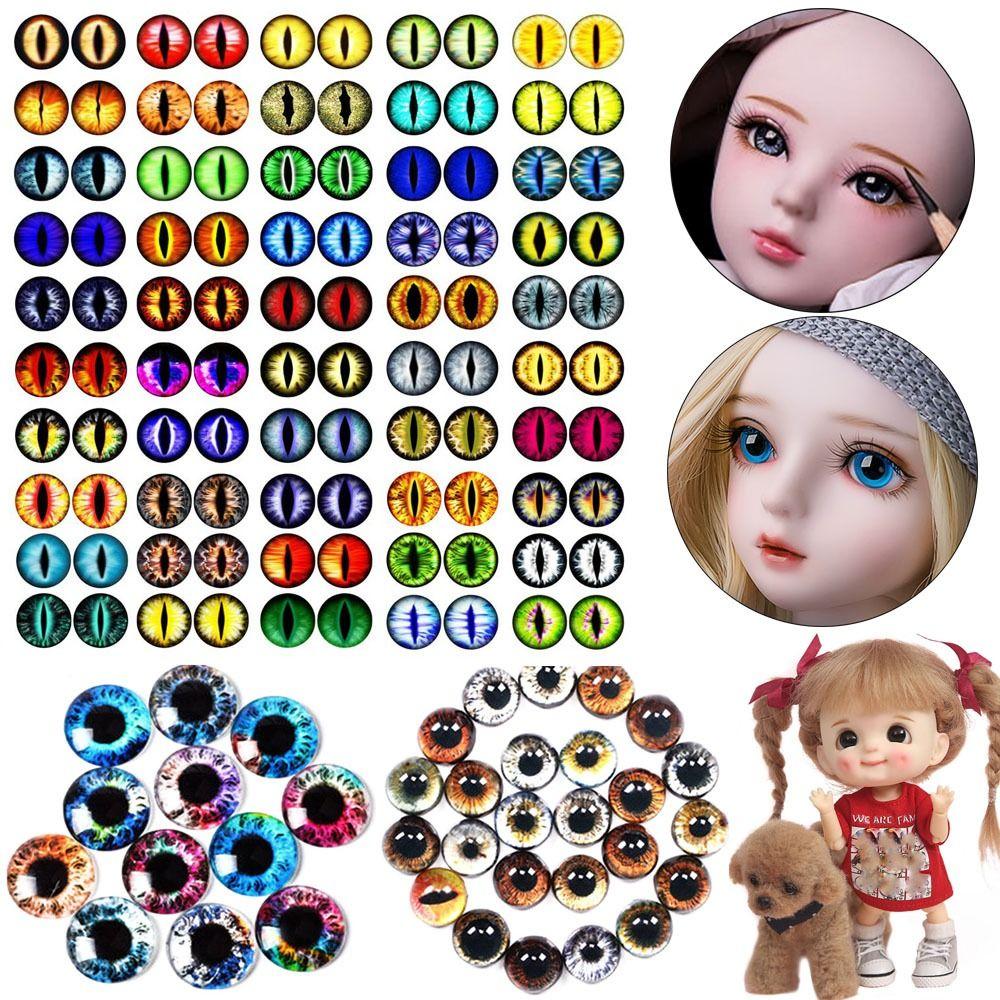 50 шт./25 пар забавные аксессуары время драгоценный камень кукла глазные яблоки глаза животных стеклянные куклы глаза DIY ремесла