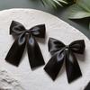Black Bow Brooch With Ribbon And Safety Pin Simple Corsage Women'S Clothing Accessories Fashion Jewelry