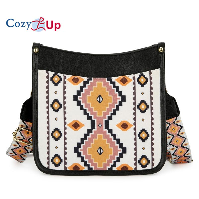 Женская сумка через плечо, сумка-мессенджер, сумка-тоут, ретро-хлопок и лен с принтом в богемном стиле, портативная женская сумка