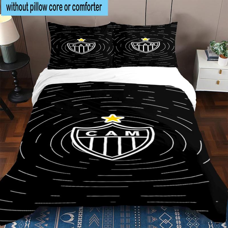 3pcs Clube Atlético Mineiro With Shield Bedding Set Duvet Cover Closure Includes 1 Duvet Cover & 2 Pillowcases Bedding Sets Home Decor Gifts