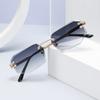 6066 Serpentine Metal Personalized Trimmed Sunglasses, Rimless Glasses, Street Sunglasses