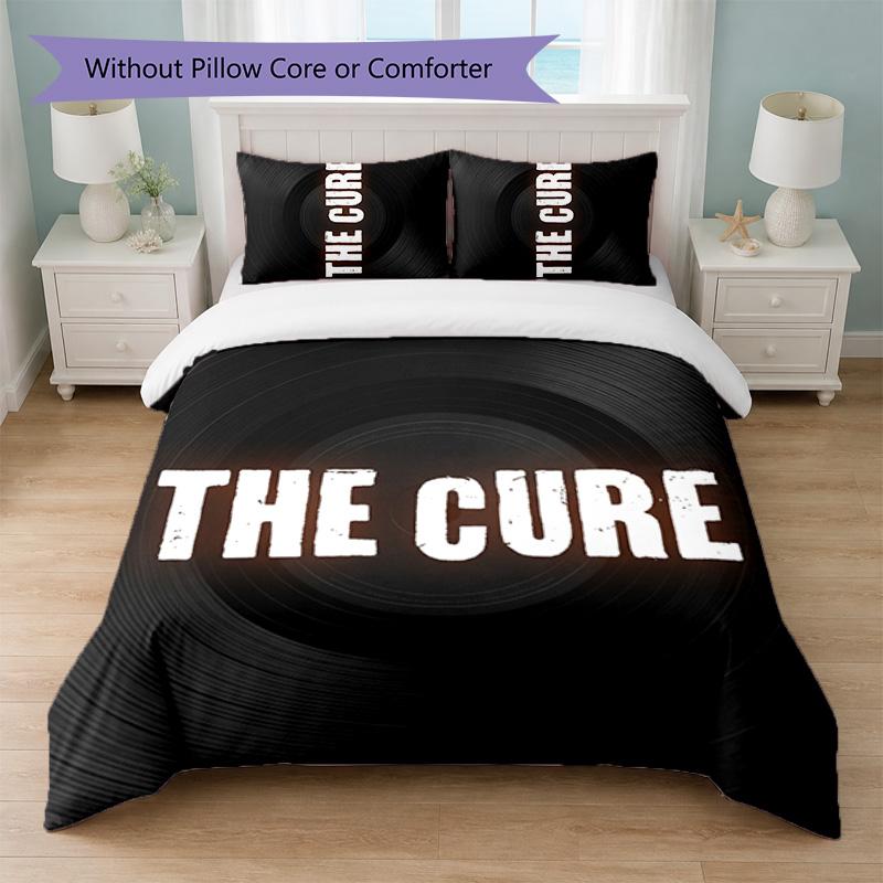 The Cure Print 3Pcs Bedding Set Duvet Cover With Two Pillowcases Soft Bed Linen For Household Bedroom