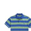 Polo Ralph Lauren SS22 Полосатая цветная приталенная рубашка поло с коротким рукавом, мужские топы, зеленая MNPOKNI1N821585-300