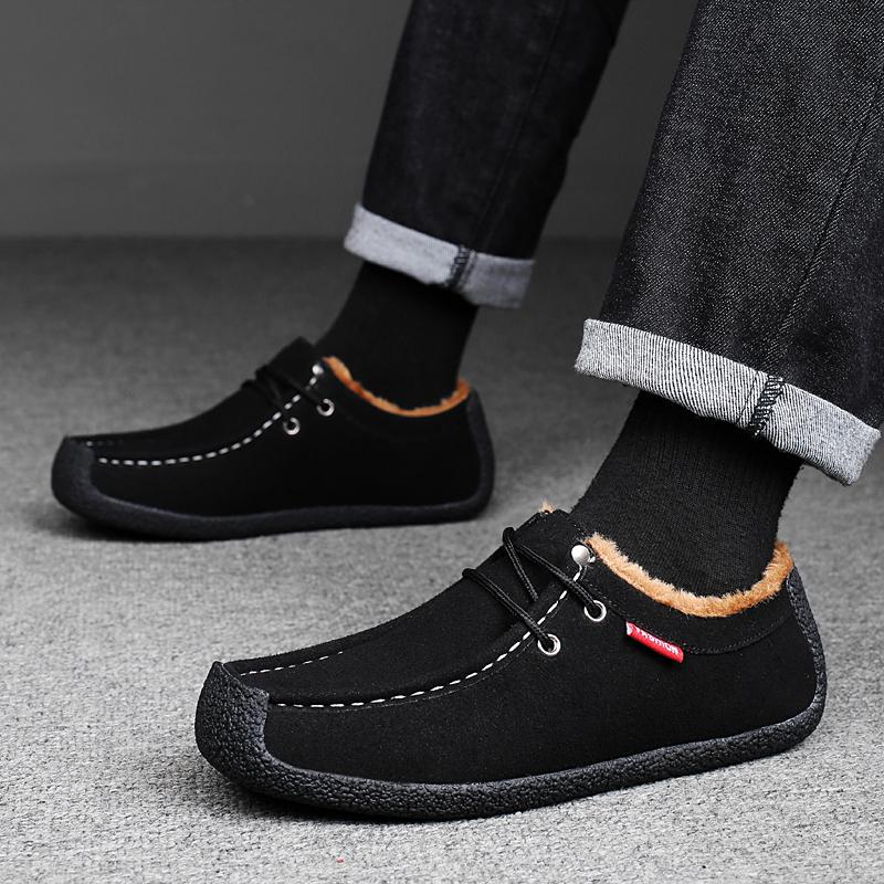 TUINANLE Мужская теплая зимняя обувь, высококачественные мокасины, повседневная обувь, туфли на плоской подошве, мужская обувь для вождения