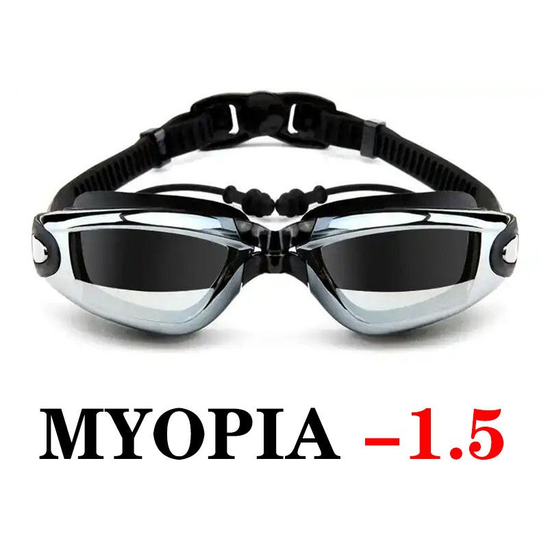 Swimming Goggles Myopia Earplug Anti Fog Silicone Swim Pool Glasses Men Women Eyewear Summer Water Ear Plug Diving Glasses