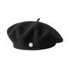 Autumn and Winter Beret Small Round Label Temperament Wool Hat Female Face Small High Quality Elegant Warm Painter Hat Light Luxury