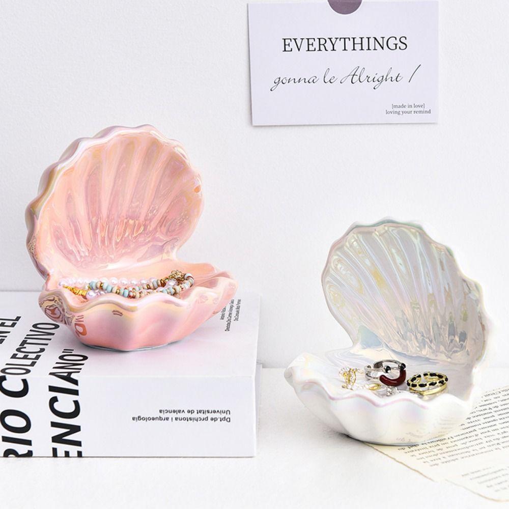 Пластина для хранения ювелирных изделий ручной работы Ins Поднос для демонстрации серег Креативная тарелка для ювелирных изделий в виде ракушки Дом