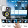 4MP 2K  IP WiFi Security Camera PTZ Dual Lens / Screen CCTV Outdoor Waterproof WiFi Surveillance Cameras Smart Home Security Camera