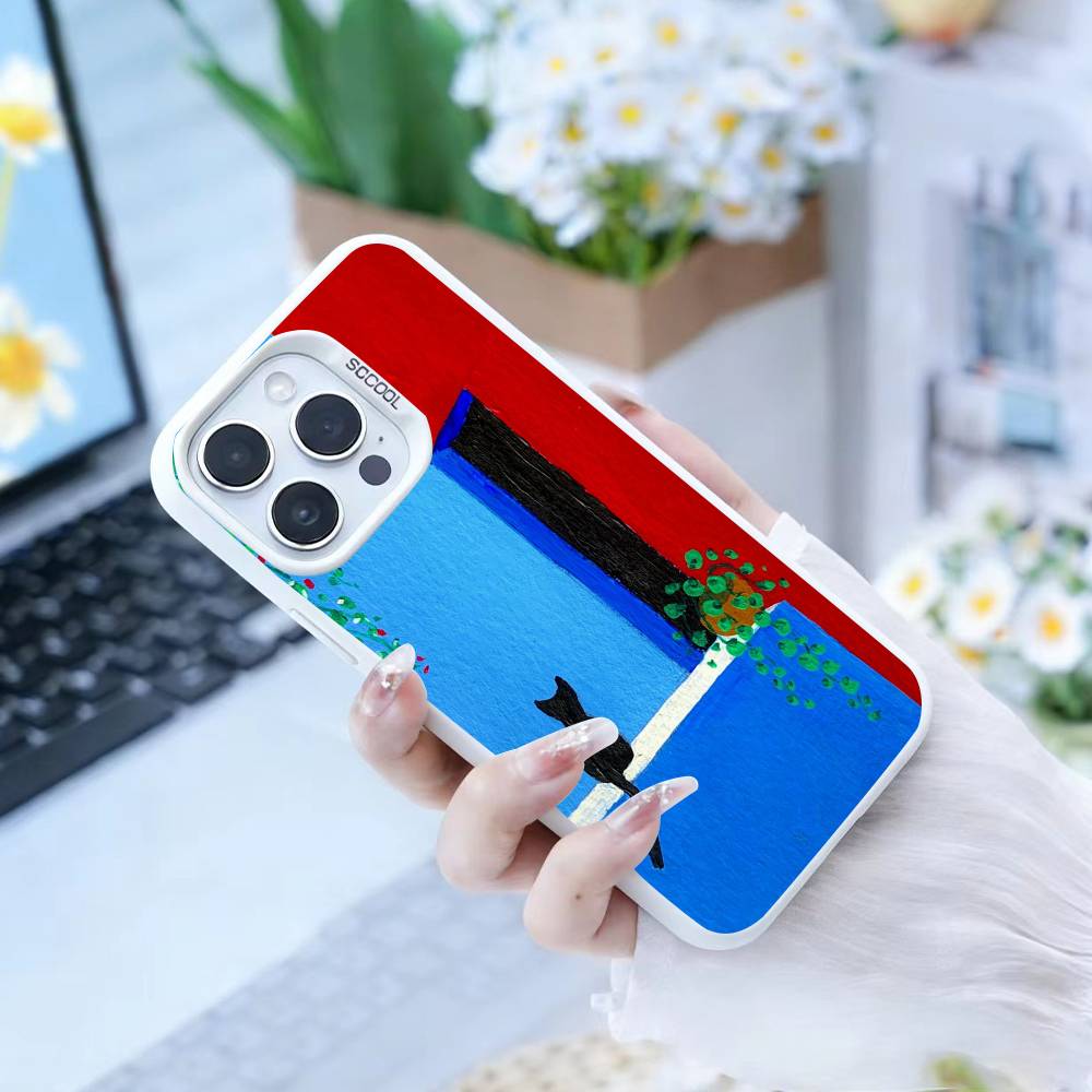 Милый Кот Забавный Чехол Для Телефона Для IPhone 16 17 15 14 12 13 Pro Max Черный Цвет Ударопрочный Чехол