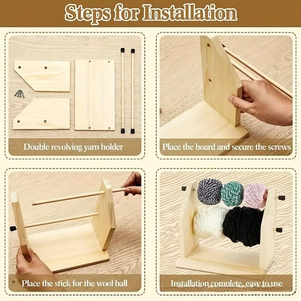 Manual Wool Storage Rack Vertical Rotating Yarn Spool Organizer Yarn Winder Thread Holder  Knitting