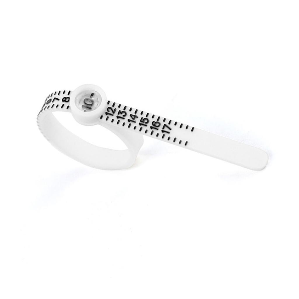 Finger Size Meter Measuring Tools with Magnifier for Jewelry Size Rings Size Measuring Tools Black and White Reusable