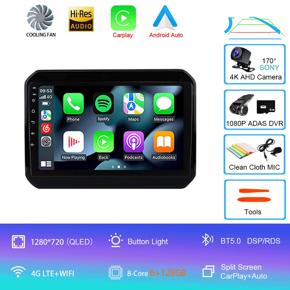 Вентилятор охлаждения Android 14 для Suzuki Ignis 2016 - 2020 GPS экран поддержка Raer камера Carplay BT автомобильный мультимедийный радио видеоплеер
