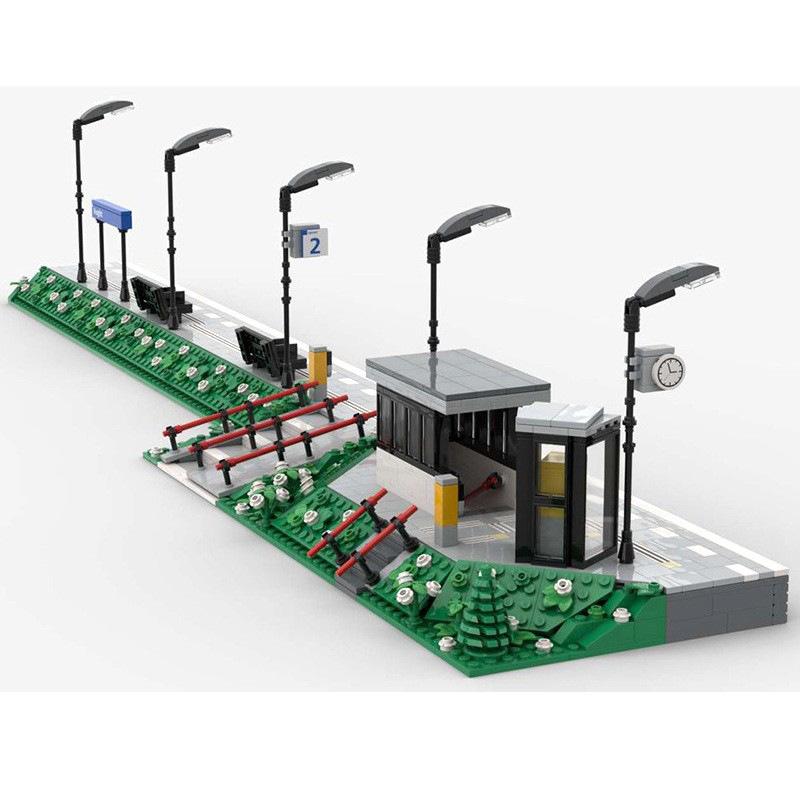 MOC-78047 Строительные блоки – Станция Фиггерт, Платформа 2, Детская серия моделей-игрушек