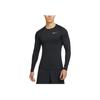 Nike Round Neck Knit Breathable Long Sleeve T-Shirt Men Tops Black CZ4281-010