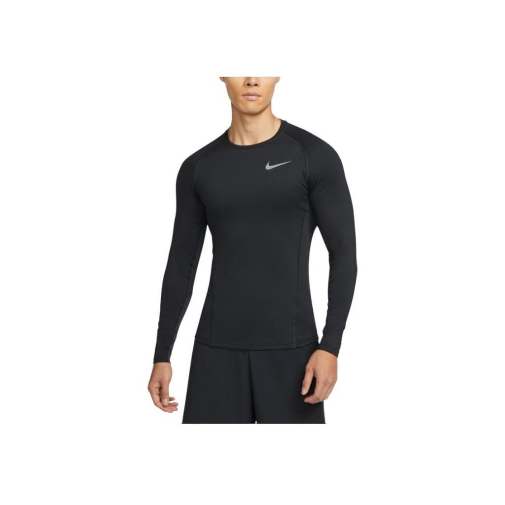 Nike Round Neck Knit Breathable Long Sleeve T-Shirt Men Tops Black CZ4281-010