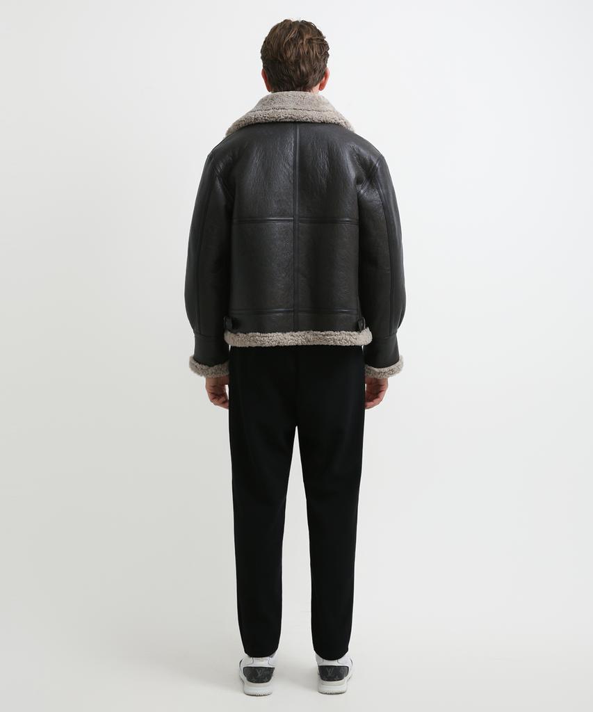 Strike Helios Lambskin Shearling Jacket (Dark Brown)
