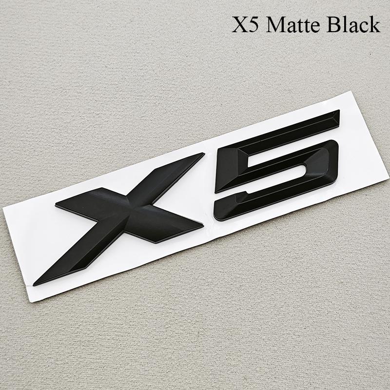 3D ABS Black Chrome Car Letters Rear Trunk Badge X5 X6 Logo Emblem Decals For BMW X5 X6 F15 G05 F16 G06 Sticker Auto Accessories NM9