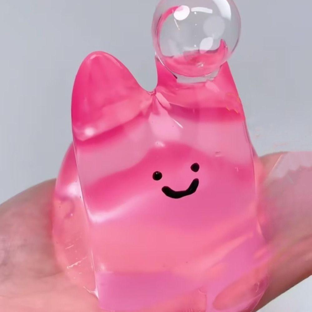 Transparent TPR Crystal Ball Simulation Rabbit Bubble Pinching Toy  Birthday Gift