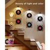 3pcs Battery Picture Lights for Wall ,Painting Light Rechargeable with Remote&Motion Sensor 2in1,Wireless Display Art Light Dimmable