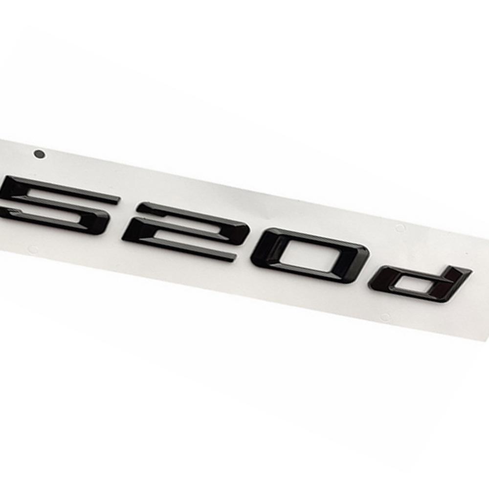 3D ABS Letters For Cars Trunk Logo Badge Sticker For BMW E60 E39 F10 F11 E61 F07 G30 520i 520d Logo Adhesives Accessories