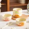 Cute Cartoon Hand Drawn Ceramic Bowls Household Daily Restaurant Homehold Tableware Noodles Rice Breakfast Milk Oats Fruit Bowl