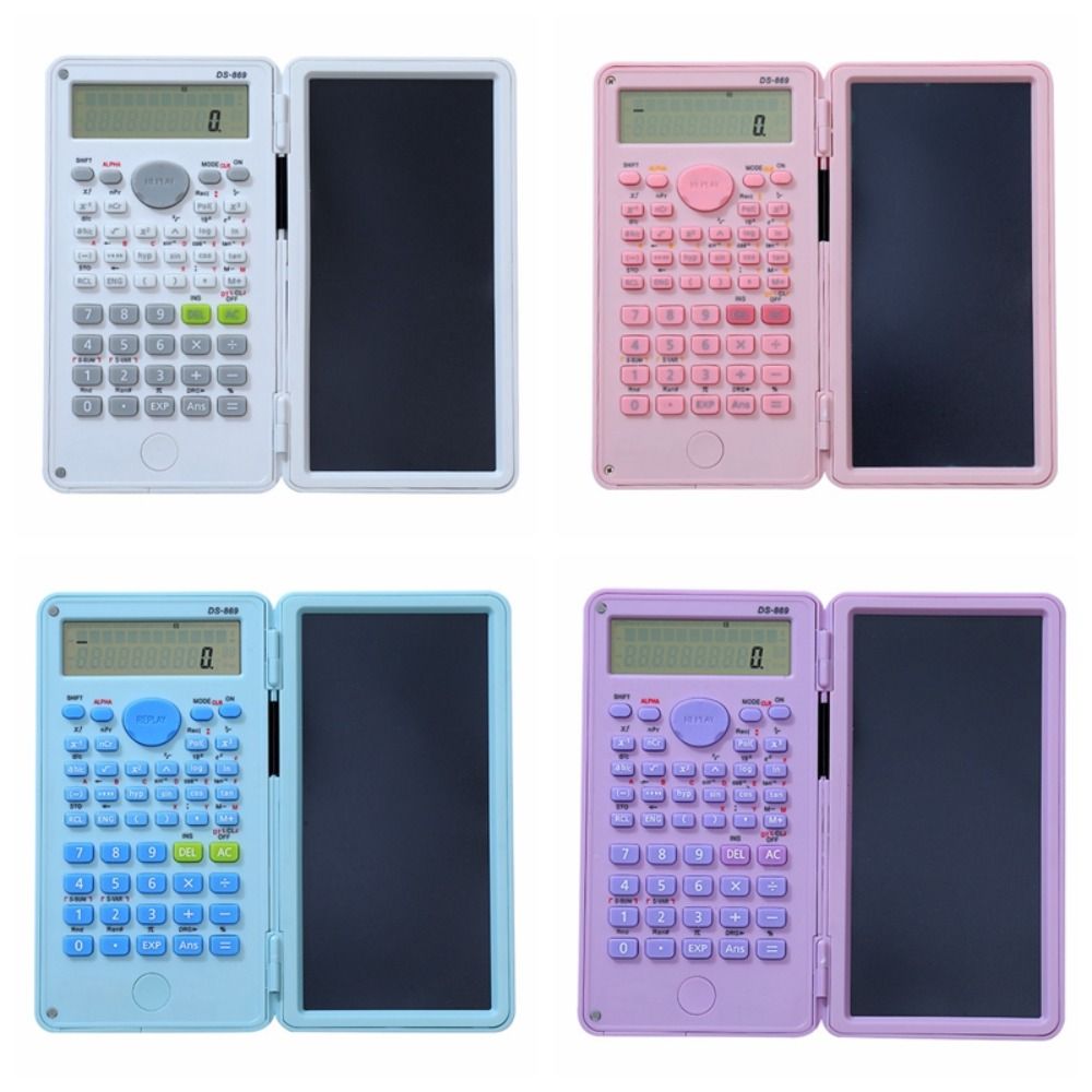 2 IN 1 Scientific Calculator with LCD Notepad Portable Handwriting Board Math Calculator  Students