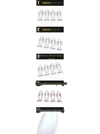 Compatible IX25 Door Bowl Scratch-Resistant Covers: Electroplated Plastic Decorative Stickers for 14 Models.