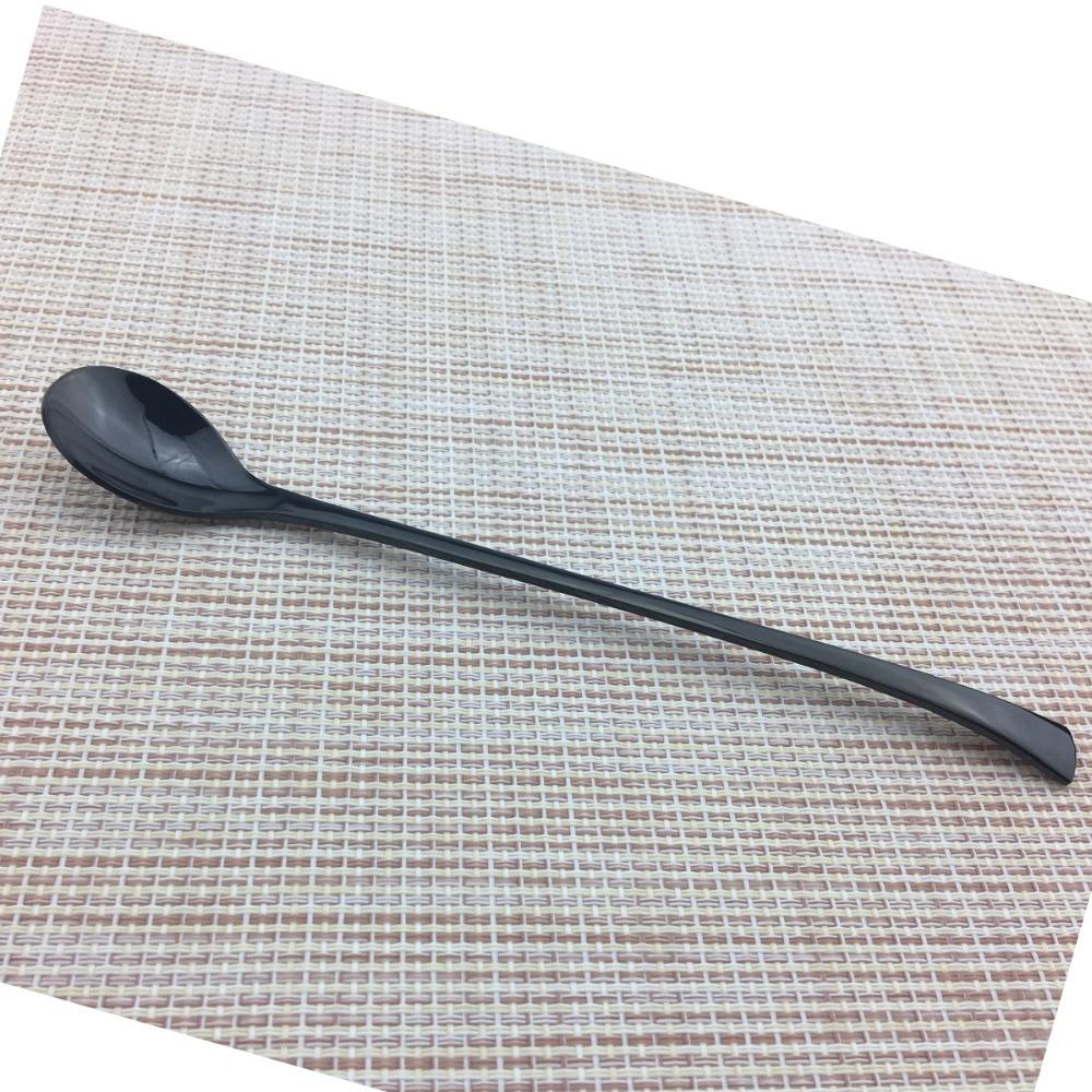 1-Piece Mirror Black Cutlery Set 18/10 Stainless Steel Western Food Tableware Sets Butter Fork Spoon Dinnerware