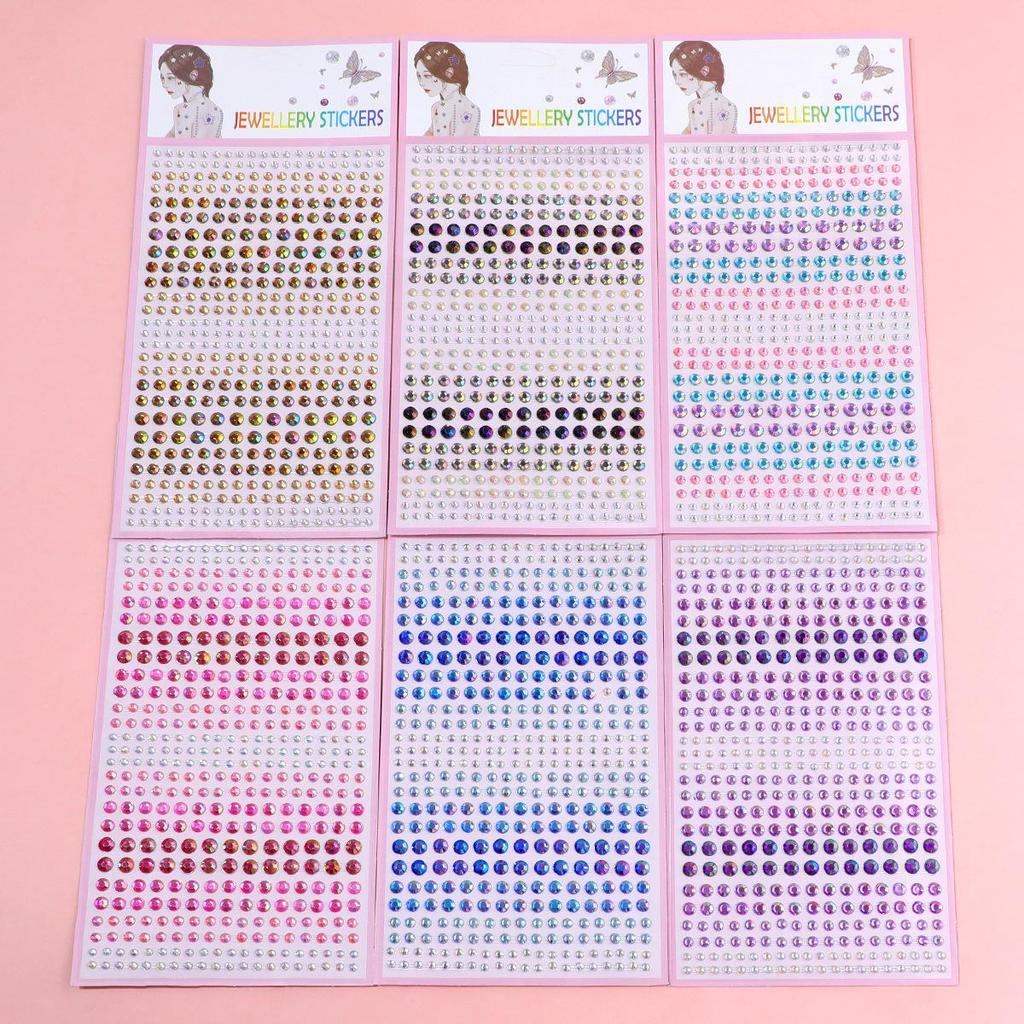 AB Color Resin Drill Gem Stickers: Acrylic & Diamond Face Stickers for Kids