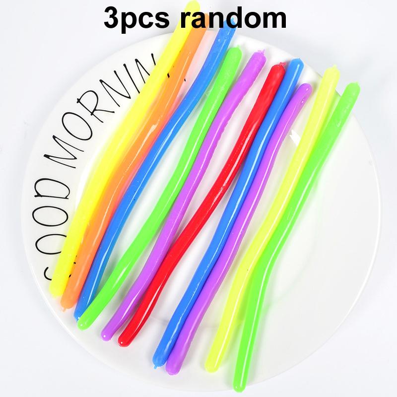 1-6 шт. Забавный единорог, червь, лапша, игрушки-непоседа, растягивающаяся веревка, TPR веревка, антистрессовые игрушки, игрушка для снятия стресса, аутизм, вентиляция