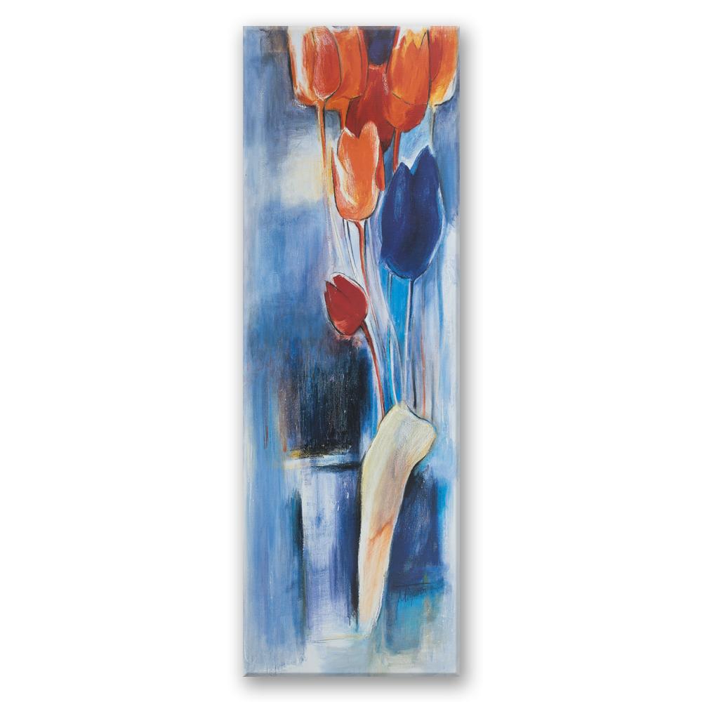 Canvas print, Coloured painted flowers