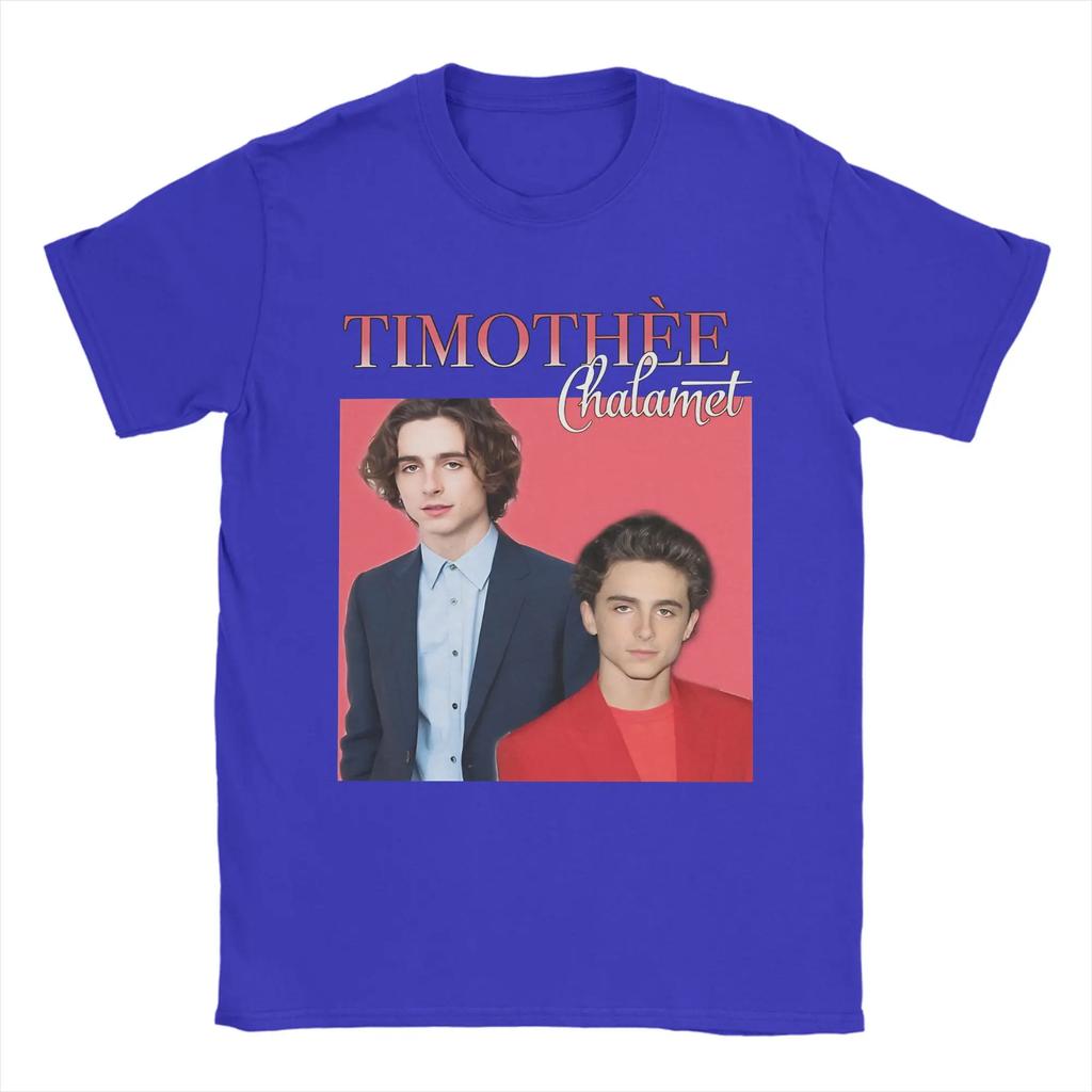 Timothee Chalamet American Actor T Shirt Beach Pure Cotton T Shirts For Unisexs Trending Pattern Tshirt Shortsleeved Clothing