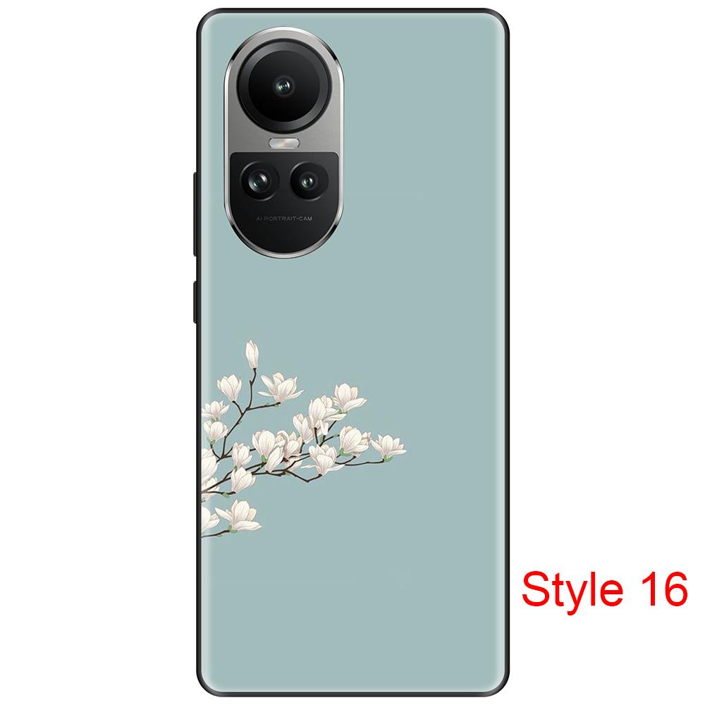 Чехол для Oppo Reno10 Pro 10, роскошный черный на OppoReno10, 6,67 дюйма, полная защита, противоударный силиконовый бампер, мягкий ТПУ