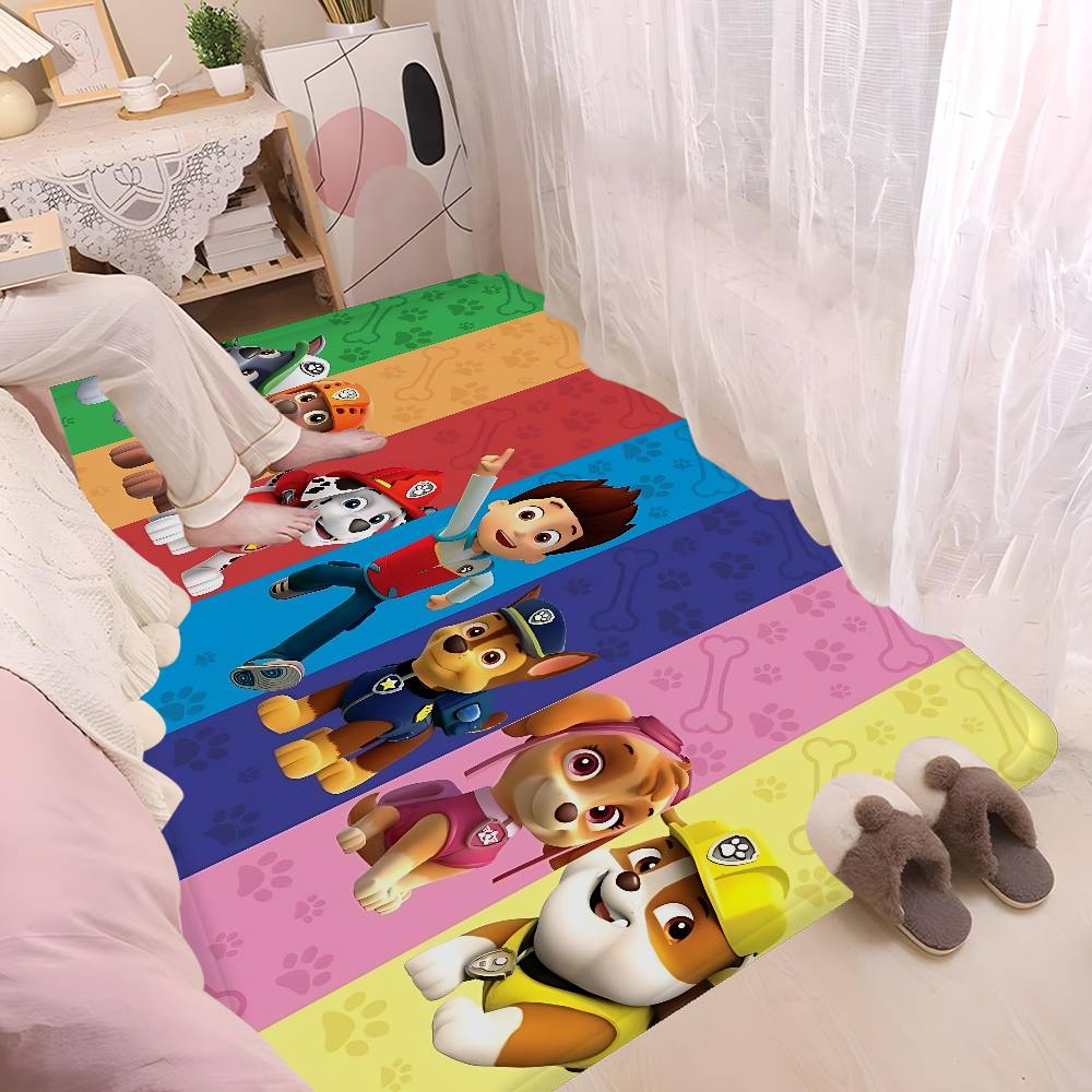 Anime P-Paws-P-PatrolS-Cute Door Mat Washable Non-Slip Living Room Sofa Chairs Area Mat Kitchen Doormat Area Rug