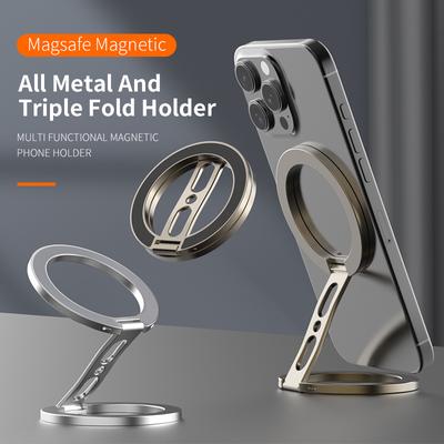 Magsafe Двусторонний Магнитный Держатель-Кольцо для Пальца Телефона Настольная Подставка для iPhone 15 16 14 Pro Max Xiaomi Huawei Аксессуары для Телефона