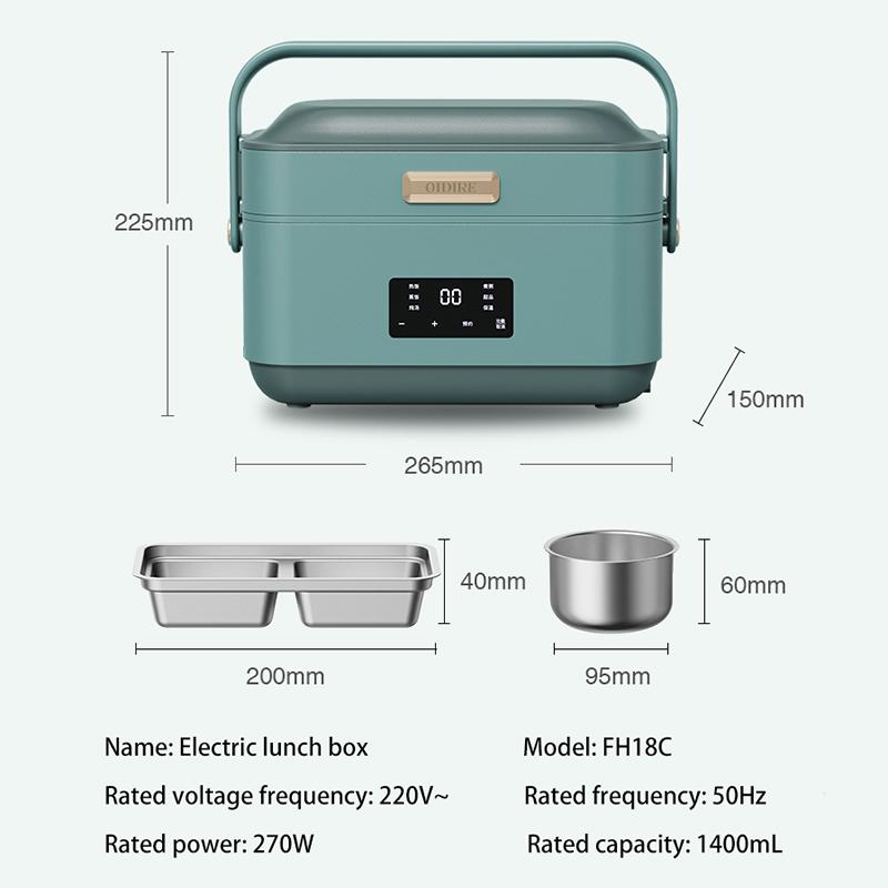 1.4L портативный электрический ланч-бокс многофункциональный электрический рисоварка быстроразогреваемый контейнер для еды дорожный ланч-бокс с пароваркой для яиц