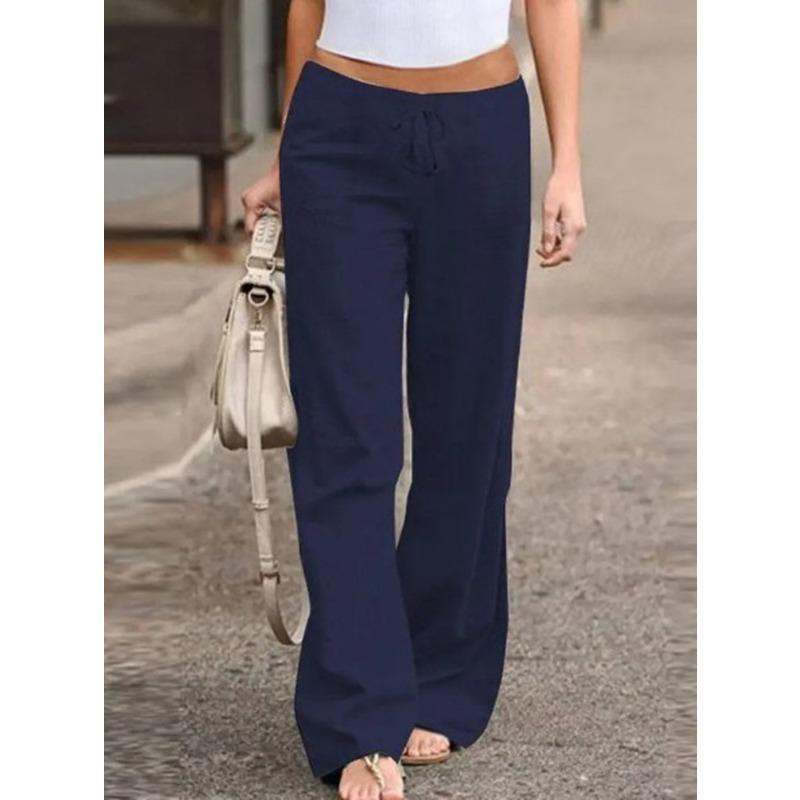 GMXIA Женские модные повседневные однотонные брюки с высокой талией и капри с принтом