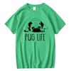 Mens High Quality Tshirt 100 Cotton Funny Pug Printed Loose Male Crewneck T Shirt Short Sleeve oneck Men tshirt Tops Tees