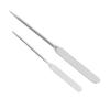 2pcs Makeup Foundation Mixing Spatula Double Ended Stainless Steel Nail Glue Stirrer Stick
