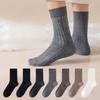 Winter Thickened Men's Wool Socks, Warm Mid-calf Socks, Lined Lined Long Calf Socks for Men