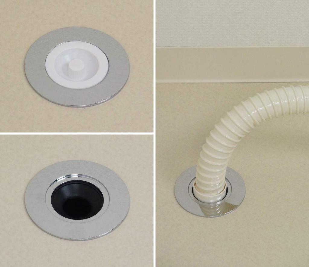 GAONA Laundry Drain with Rubber Holder Silver Width X Depth X Height In GA-LF024 8.5 8.5 3.5cm (Made Japan)