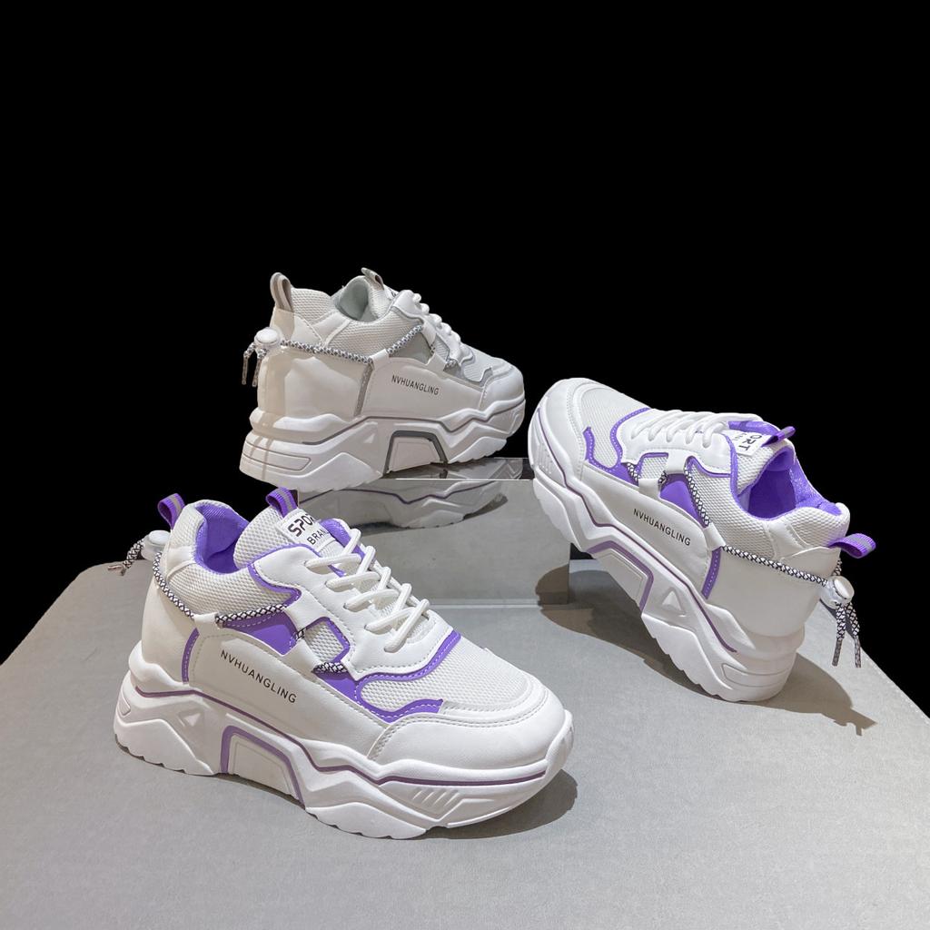 Platform Dad Shoes Women's Summer 2025 New Breathable Ulzzang Korean Version Wear-resistant, Comfortable Little White Shoes Women's Tide